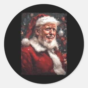 Funny Donald Trump Weihnachtsmann Weihnachten Papa Runder Aufkleber