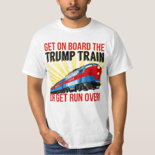 Funny Donald Trump Zug oder Lauf über T - Shirt