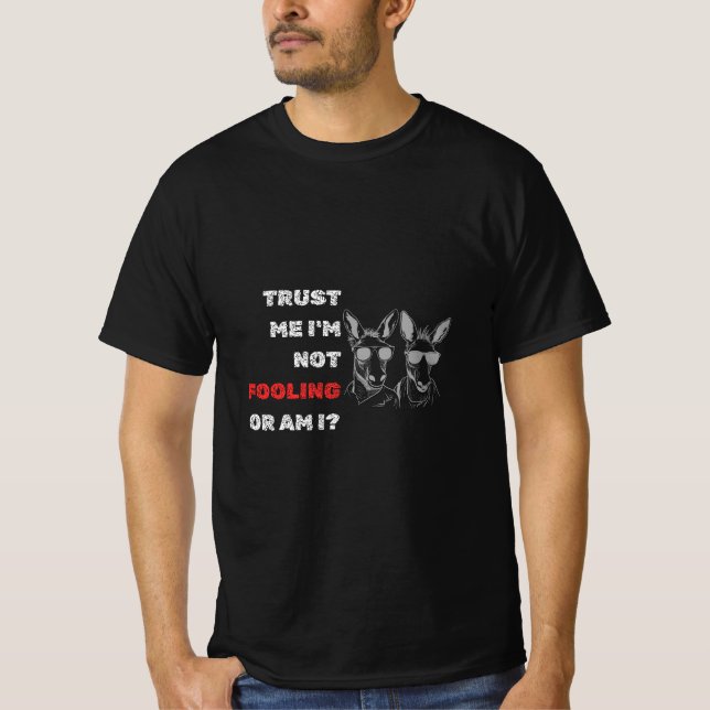 Funny Donkey April Foround Design für T-Shirt (Vorderseite)