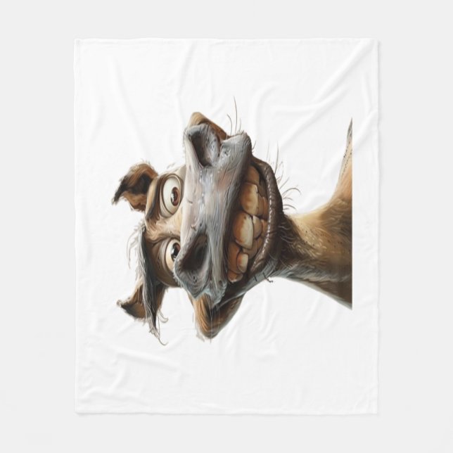 Funny donkey Art Design Fleecedecke (Vorderseite)