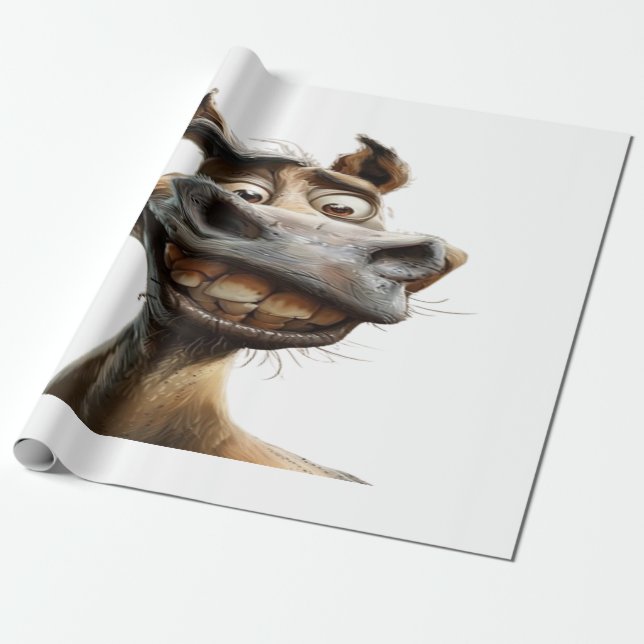 Funny donkey Art Design Geschenkpapier (Ungerollt)