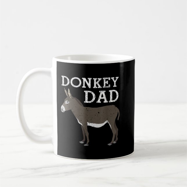 Funny Donkey Art für Vater Männer Donkey Lover Mul Kaffeetasse (Links)