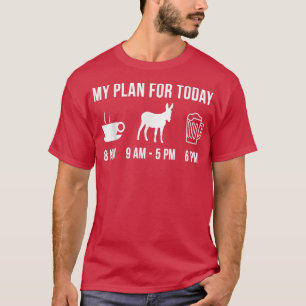 Funny Donkey Bauer mein Plan für heute T-Shirt