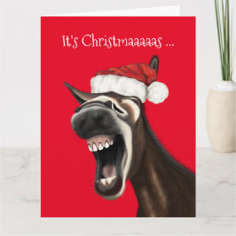 Funny Donkey Weihnachtskarte Karte