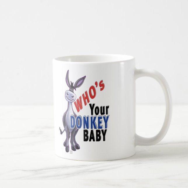 Funny Donkey, wer ist dein Donkey Baby? Kaffeetasse (Rechts)