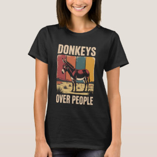 Funny Donkeys Over People Donkey T-Shirt