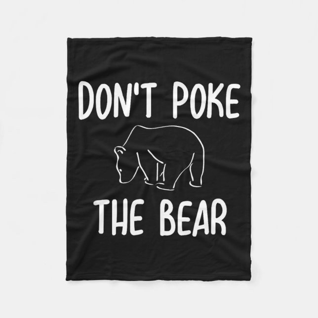 Funny Don't Ke The Bear Joke Sarcastic Family  Fleecedecke (Vorderseite)