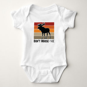 Funny Don't Moose mit Me Retro Baby Strampler