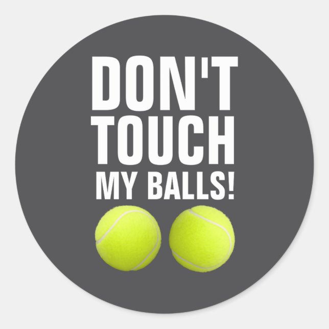 Funny Dont Touch My Pandemic Tennis  Runder Aufkleber (Vorderseite)