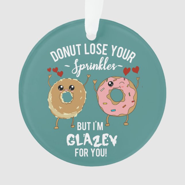 Funny Donut Boyfriend Girlfriend Ehefrau Husband Ornament (Vorderseite)