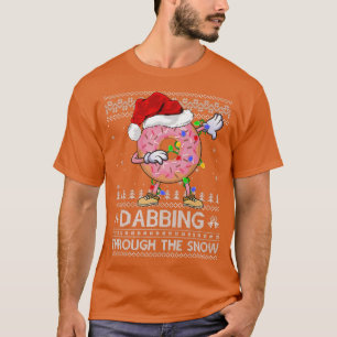 Funny Donut Dabbing durch den Schnee hässlich Donu T-Shirt