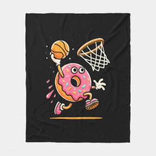 Funny Donut Dunking Basketball Food Champ Sports D Fleecedecke