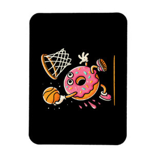 Funny Donut Dunking Basketball Food Champ Sports D Magnet