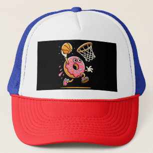 Funny Donut Dunking Basketball Food Champ Sports D Truckerkappe
