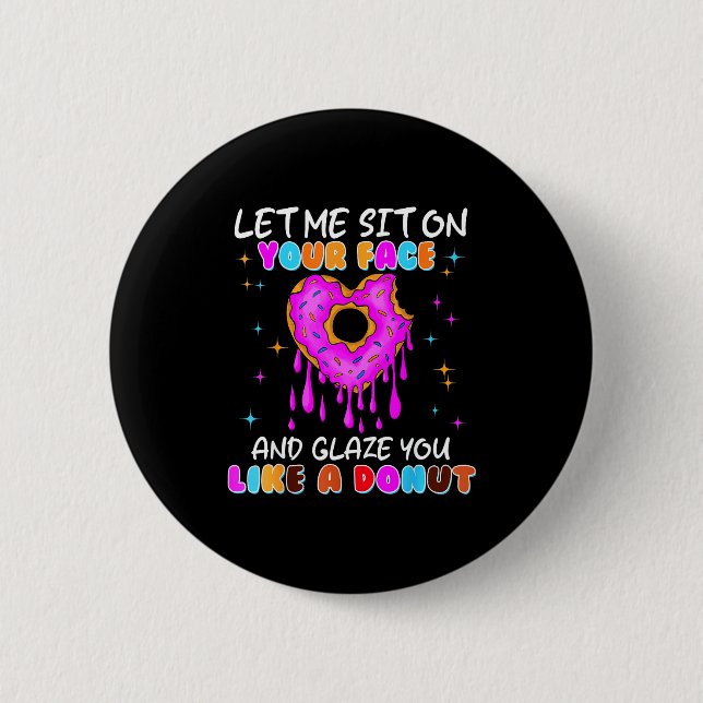 Funny Donut Inappropriate Shirts For Women Adult H Button (Vorderseite)