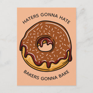 Funny Donut personnalisé texte et couleur carte po