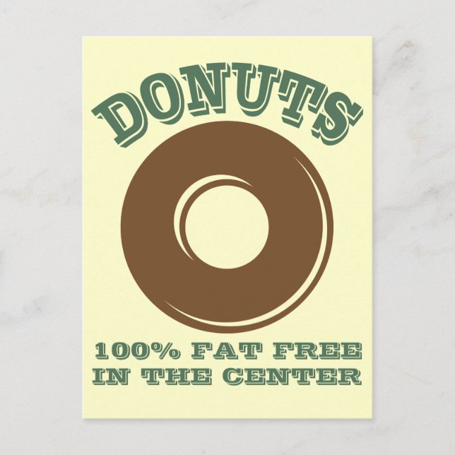 Funny Donut Postcard Postkarte (Vorderseite)