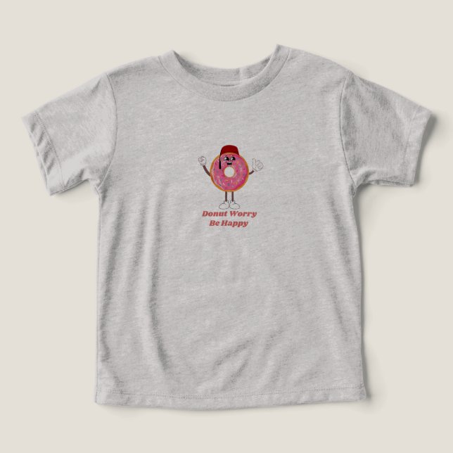 Funny Donut T-Shirt – Donut Worry Be Happy Gift (Design Vorderseite)