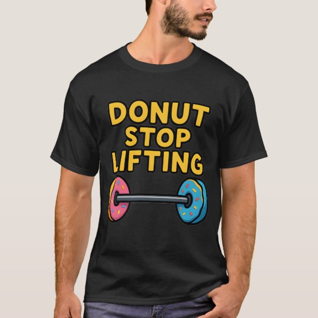 Funny Donut Workout Gym Shirt for Men | Donut Barb (Vorderseite)