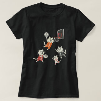 Funny doodle cats playing basketball T-Shirt