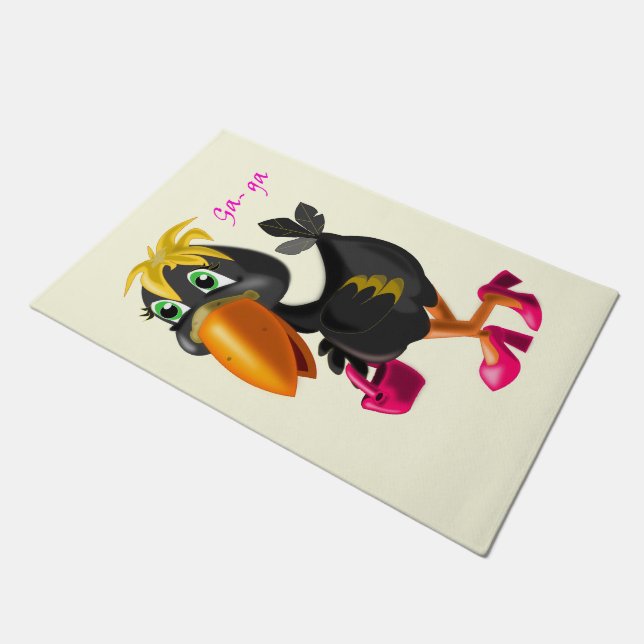 Funny Doormat mit dem modernen Vogel Fußmatte (Schrägansicht)