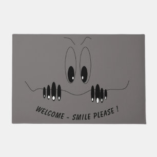 Funny Doormat mit Neugier Augen - Lächeln Fußmatte