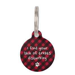 Funny Doppy Puppy Personalisiert Red Black Kariert Haustiermarke