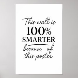 Funny Dorm Room Poster – “This Wall Is Smarter Now