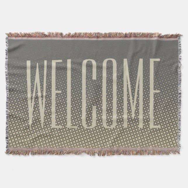 Funny Dots Muster grauer Sand + Ihr Text Decke (Vorderseite)
