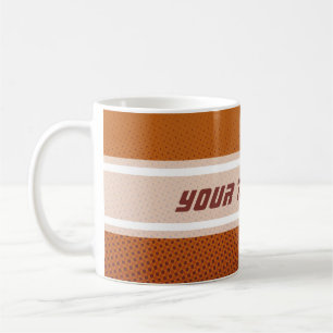 Funny Dots Muster orange rot + Ihr Text Kaffeetasse