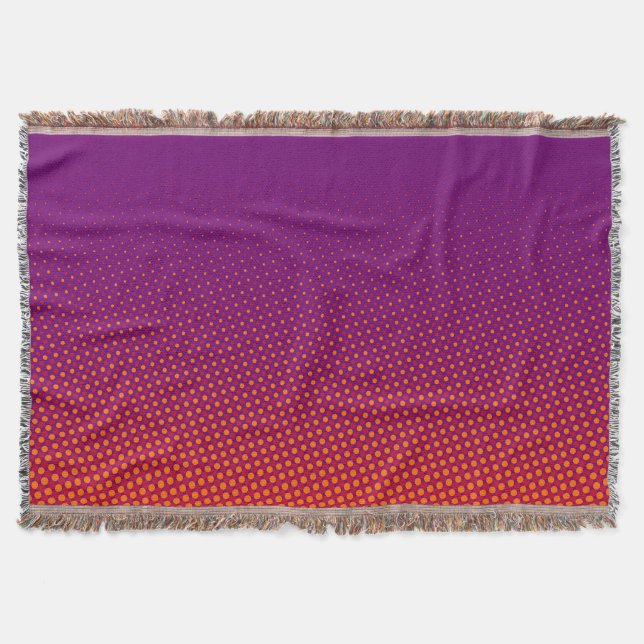 Funny Dots Pattern violett orange + Ihre Idee Decke (Vorderseite)