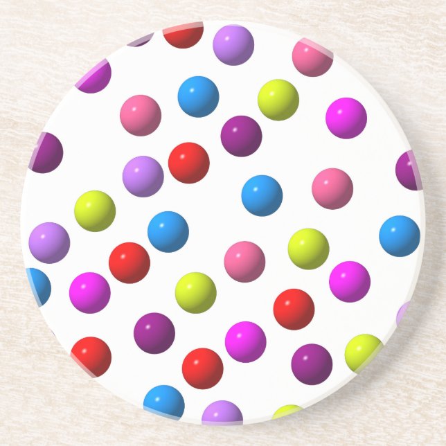 Funny Dots Sandstein Untersetzer (Vorne)