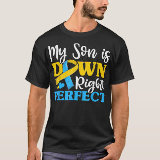 Funny Down Syndrom Son Trisomy Bewusstsein , Mama  T-Shirt