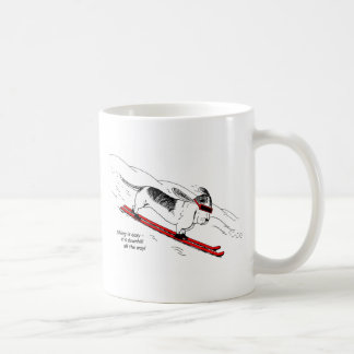 Funny Downhill Skiing Hunde Tasse