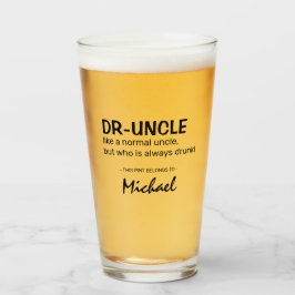 Funny Dr-Onkel Zitat | Personalisiertes Onkel-Gesc Glas