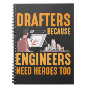 Funny Drafting Technician Geschenk für Drafters Notizblock