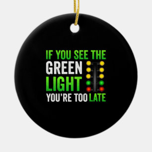 Funny Drag Racing Weihnachtsbaum Drag Racer Keramik Ornament