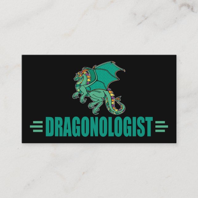 Funny Dragon DRAGONOLOGISCH Visitenkarte (Vorderseite)