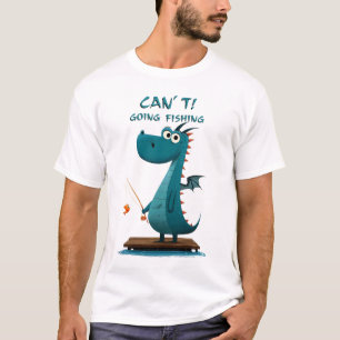 Funny Dragon Fishing   Kann nicht. Angeln. T-Shirt