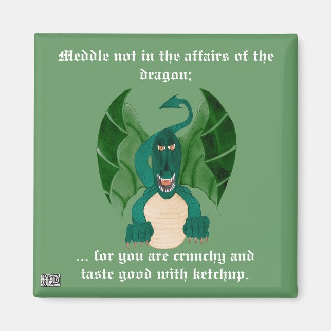 Funny Dragon Magnet (Vorne)