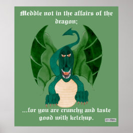 Funny Dragon Poster
