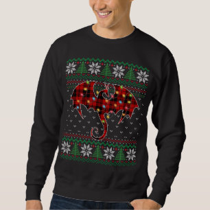 Funny Dragon Ugly Sweater Christmas Lights Dragon Sweatshirt