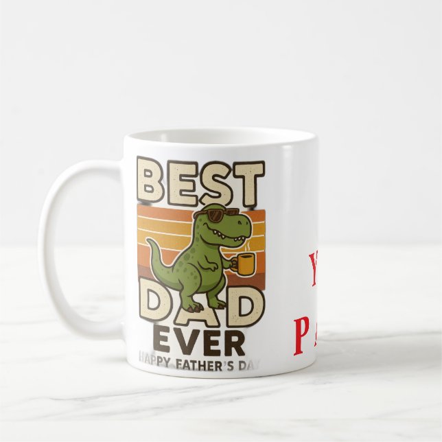 Funny Dragon Vater. - Bester Vater je. Papa Kaffeetasse (Links)