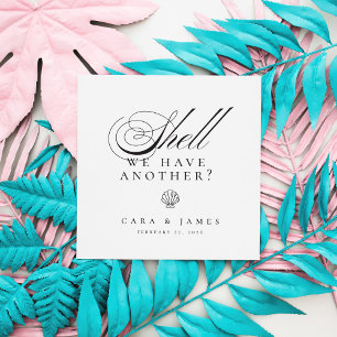 Funny Drink Beach Muschel Hochzeitscocktail Serviette