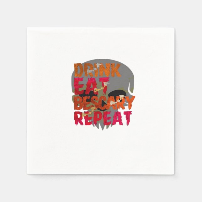 Funny Drink Eat Be Scary Halloween Design Creative Serviette (Vorderseite)