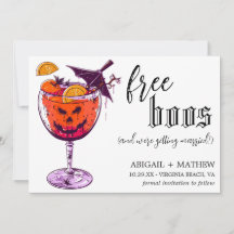 Funny Drink Free Boos Foto Halloween Hochzeit