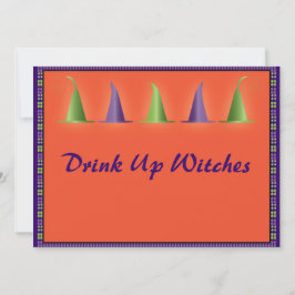 Funny Drink Up Hexen glücklich Halloween Einladung
