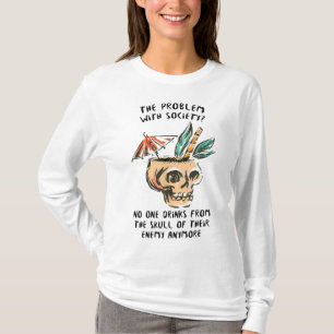 Funny Drink vom Schädel deines Feindes Grafik A T-Shirt