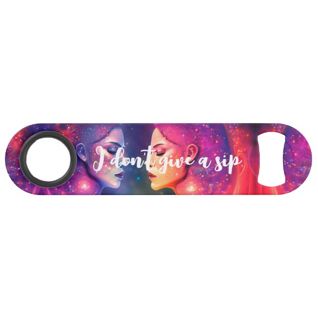 Funny Drink Zitat Rainbow Galaxy Feminine Queen Speed Flaschenöffner (Vorderseite (Horizontal))