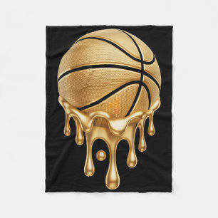 Funny Driving Gold Basketball Liebhaber Tropfen Ba Fleecedecke